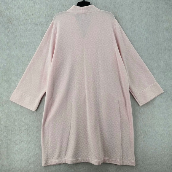 Miss Elaine Zip Robe XL Pink Floral Embroidered Dressing Gown Cottage‎ Fleece - Picture 2 of 10